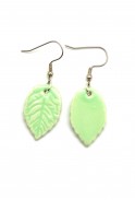 Ceramic Leaf Dangle Earrings